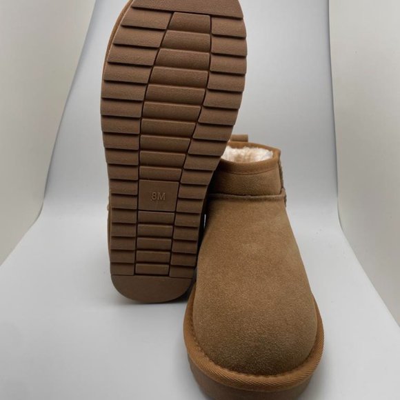 CUSHIONAIRE Women's Cozy pull on boot CHESTNUT 8 - Picture 6 of 6